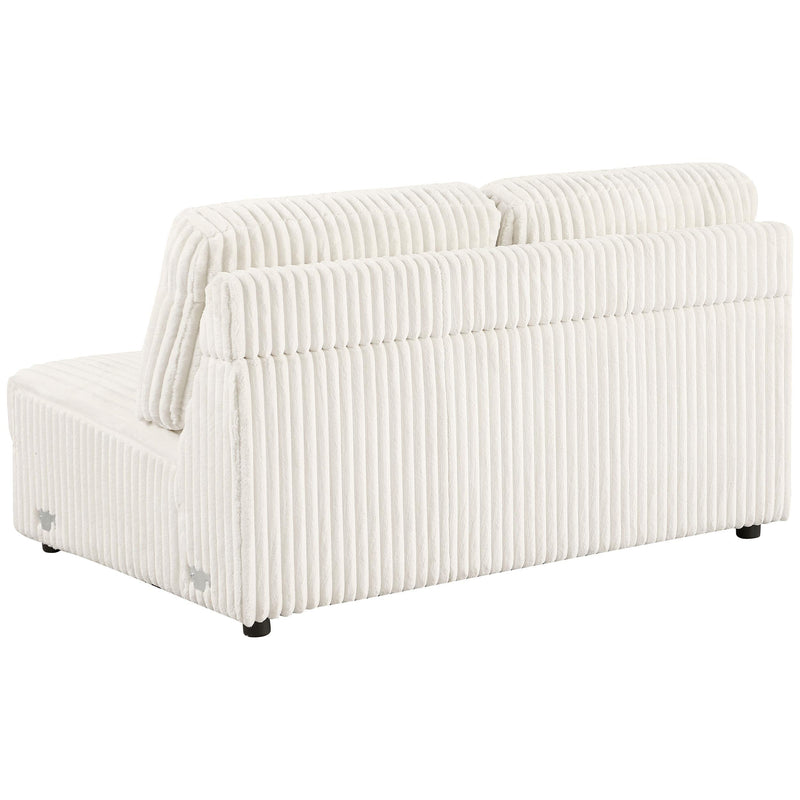 Emberson Upholstered Armless Loveseat Ivory - My Sweet Home Furniture (Queens, NY)