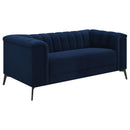 Chalet Tuxedo Arm Loveseat Blue - My Sweet Home Furniture (Queens, NY)