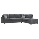Mccord 2-piece Cushion Back Sectional Dark Grey - My Sweet Home Furniture (Queens, NY)