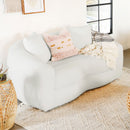 Isabella Upholstered Tight Back Loveseat White - My Sweet Home Furniture (Queens, NY)