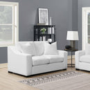 Ashlyn Upholstered Sloped Arms Loveseat White - My Sweet Home Furniture (Queens, NY)