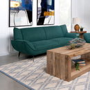 Acton Upholstered Flared Arm Sofa Teal Blue - My Sweet Home Furniture (Queens, NY)