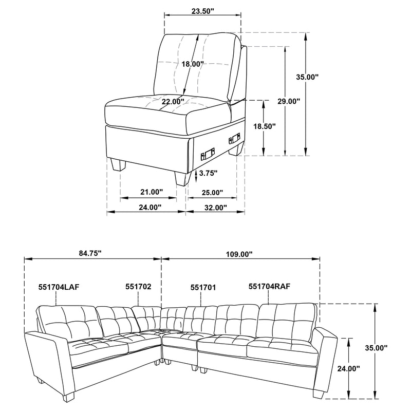 Georgina Modular Sectionals - My Sweet Home Furniture (Queens, NY)