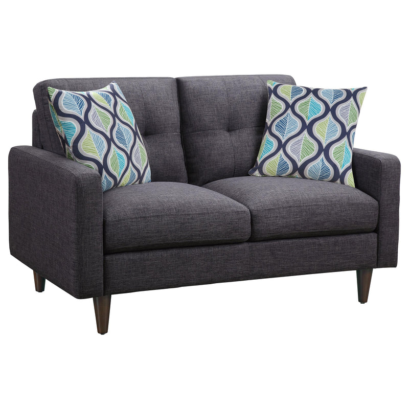 Watsonville Tufted Back Loveseat Grey image