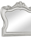 Adriana Transitional Style Mirror in Silver finish Wood