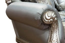 Ariel Transitional Style Loveseat in Silver finish Wood