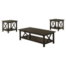 Rachelle 3-piece Occasional Table Set Deep Merlot - My Sweet Home Furniture (Queens, NY)