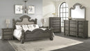 Silvy Transitional Style Queen Bed in Gray finish Wood