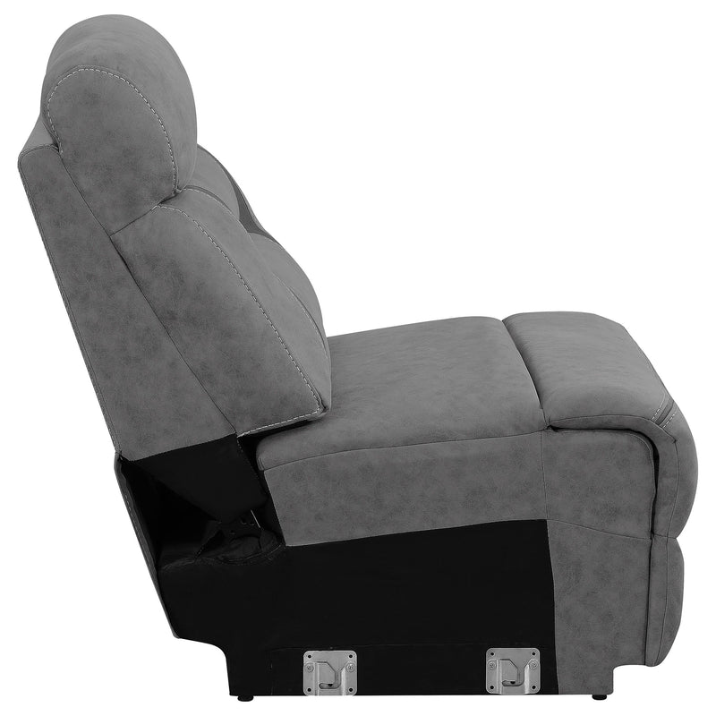 Higgins Upholstered Armless Chair Grey - My Sweet Home Furniture (Queens, NY)