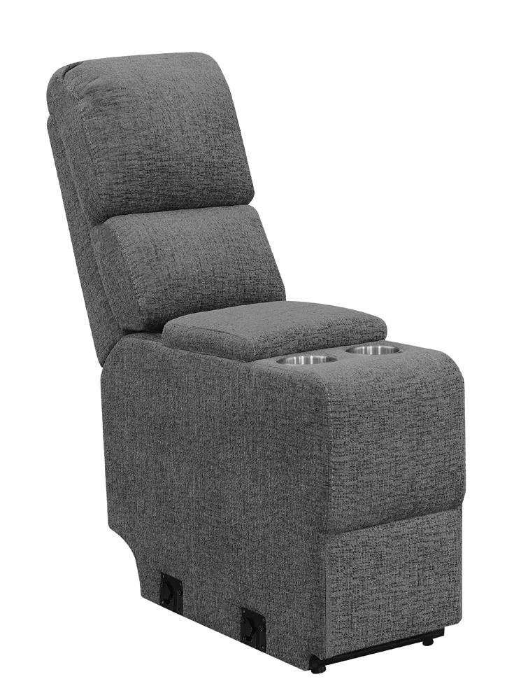 Bahrain Upholstered Console Charcoal - My Sweet Home Furniture (Queens, NY)
