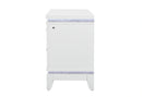 Alina White Nightstand with LED and USB