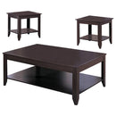Brooks 3-piece Occasional Table Set with Lower Shelf Cappuccino - My Sweet Home Furniture (Queens, NY)