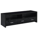 Alton 62" 3-drawer TV Console Black Oak - My Sweet Home Furniture (Queens, NY)