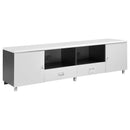 Burkett 2-drawer TV Console White and Grey - My Sweet Home Furniture (Queens, NY)