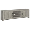 Burke 2-door TV Console Grey Driftwood - My Sweet Home Furniture (Queens, NY)