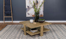 Dawn Square Engineered Wood Coffee Table With Shelf Mango - My Sweet Home Furniture (Queens, NY)