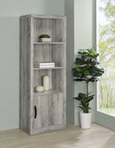 Burke 3-shelf Media Tower With Storage Cabinet Grey Driftwood - My Sweet Home Furniture (Queens, NY)