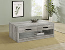 Felix 2-drawer Rectangular Engineered Wood Coffee Table Grey Driftwood - My Sweet Home Furniture (Queens, NY)