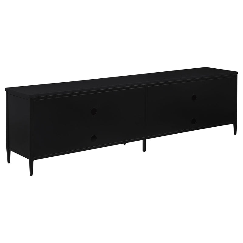 Amherst 4-door 78-inch Metal TV Stand Media Console Black - My Sweet Home Furniture (Queens, NY)