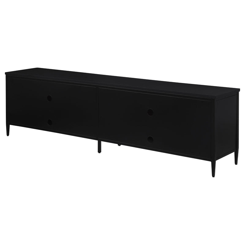 Amherst 4-door 78-inch Metal TV Stand Media Console Black - My Sweet Home Furniture (Queens, NY)