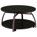 Dacre Round Coffee Table Dark Grey and Black Nickel - My Sweet Home Furniture (Queens, NY)