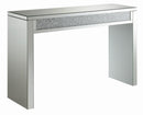 Gillian Rectangular Sofa Table Silver and Clear Mirror - My Sweet Home Furniture (Queens, NY)