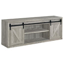 Brockton 71-inch 3-shelf Sliding Doors TV Console Grey Driftwood - My Sweet Home Furniture (Queens, NY)