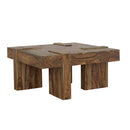 Samira Wooden Square Coffee Table Natural Sheesham - My Sweet Home Furniture (Queens, NY)