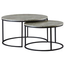 Lainey Round 2-piece Nesting Coffee Table Grey and Gunmetal - My Sweet Home Furniture (Queens, NY)