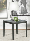 Mozzi Square End Table Faux Grey Marble and Black - My Sweet Home Furniture (Queens, NY)