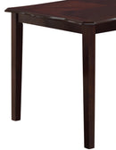 Copper Transitional Style Dining Set in Espresso finish Wood