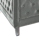 Kendel Silver Modern Style Gray Chair with Acrylic Legs