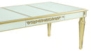 Queen Gold Modern Style Dining Table in Gold finish Wood