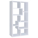 Theo 10-shelf Bookcase White - My Sweet Home Furniture (Queens, NY)