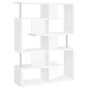 Hoover 5-tier Bookcase White and Chrome - My Sweet Home Furniture (Queens, NY)