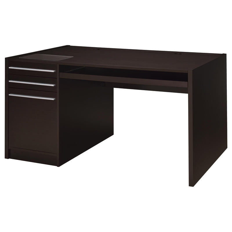 Halston 3-drawer Connect-it Office Desk Cappuccino image