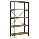 Analiese 4-shelf Bookcase Antique Nutmeg - My Sweet Home Furniture (Queens, NY)