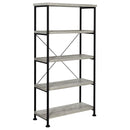 Analiese 4-shelf Bookcase Grey Driftwood - My Sweet Home Furniture (Queens, NY)