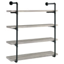 Elmcrest 40-inch Wall Shelf Black and Grey Driftwood - My Sweet Home Furniture (Queens, NY)