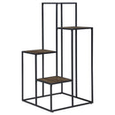Rito 4-tier Display Shelf Rustic Brown and Black - My Sweet Home Furniture (Queens, NY)