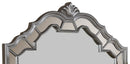 Pamela Transitional Style Mirror in Silver finish Wood