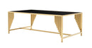 Belva Modern Style Marble Coffee Table with Metal Base