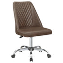 Althea Upholstered Tufted Back Office Chair Brown and Chrome - My Sweet Home Furniture (Queens, NY)