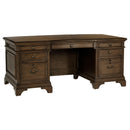 Hartshill Executive Desk with File Cabinets Burnished Oak - My Sweet Home Furniture (Queens, NY)