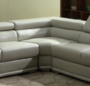 Zenith Beige Sectional in Faux Leather