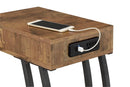Troy Accent Table with Power Outlet Antique Nutmeg - My Sweet Home Furniture (Queens, NY)