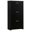 Vivian 3-drawer Shoe Cabinet Black - My Sweet Home Furniture (Queens, NY)