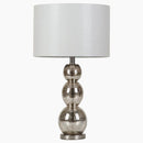 Mineta Drum Shade Table Lamp White and Antique Silver - My Sweet Home Furniture (Queens, NY)