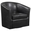 Turner Upholstery Sloped Arm Accent Swivel Chair Dark Brown - My Sweet Home Furniture (Queens, NY)