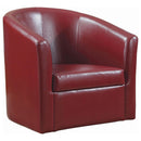 Turner Upholstery Sloped Arm Accent Swivel Chair Red - My Sweet Home Furniture (Queens, NY)